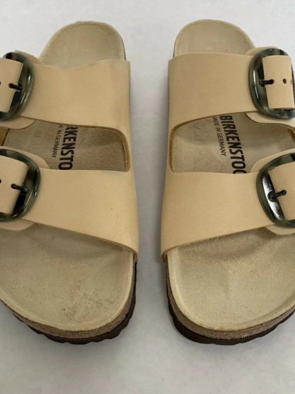Birkenstock Arizona Big Buckle Almond Nubuck Leather Regular Width